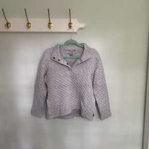 Avalanche grey quilted quarter-snap pullover